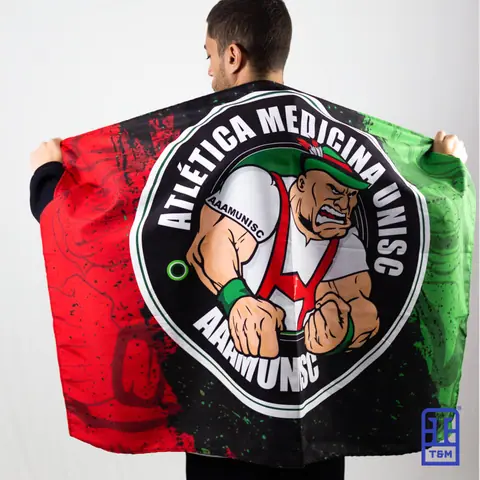 Bandeira personalizada para faculdade ou atlética — trabalho da T&M