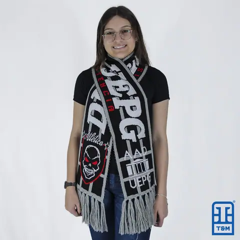Cachecol personalizado para faculdade ou atlética — trabalho da T&M
