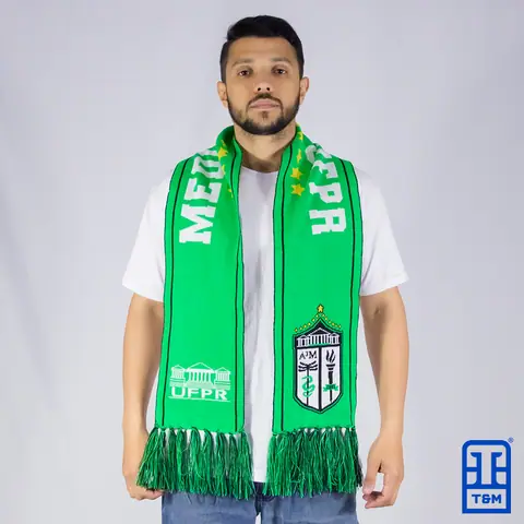 Cachecol personalizado para faculdade ou atlética — trabalho da T&M