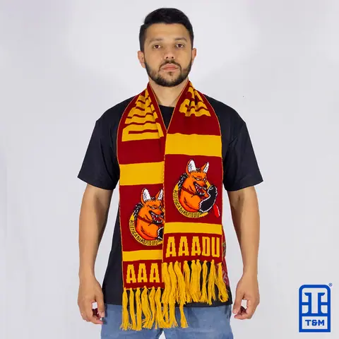 Cachecol personalizado para faculdade ou atlética — trabalho da T&M