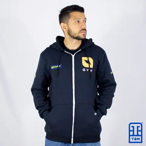 Moletom com zíper personalizado para empresa — trabalho da T&M
