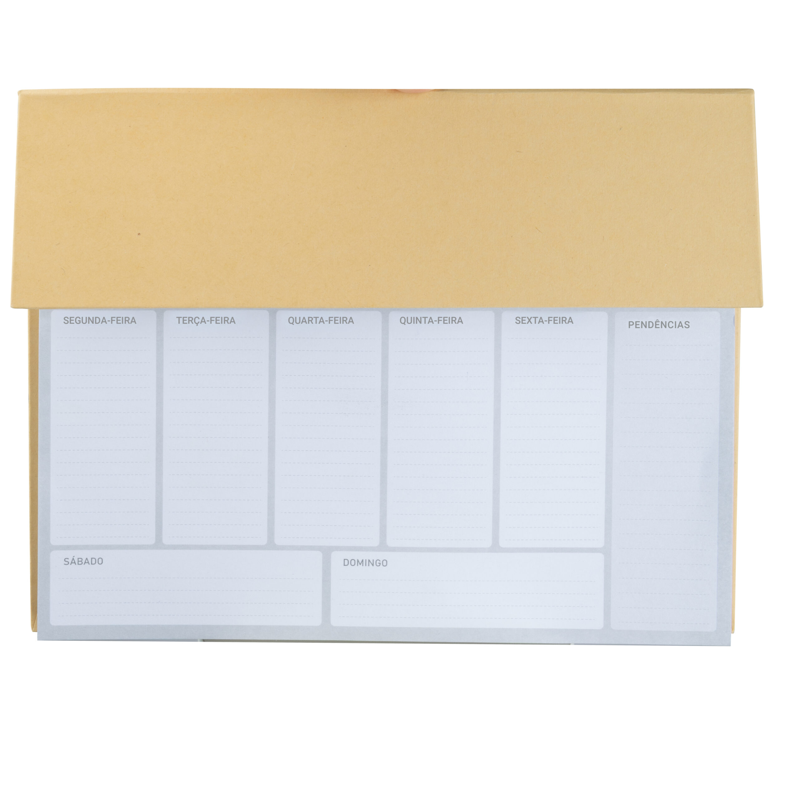 Mini caderno de papel kraft com planejamento semanal, foto 7