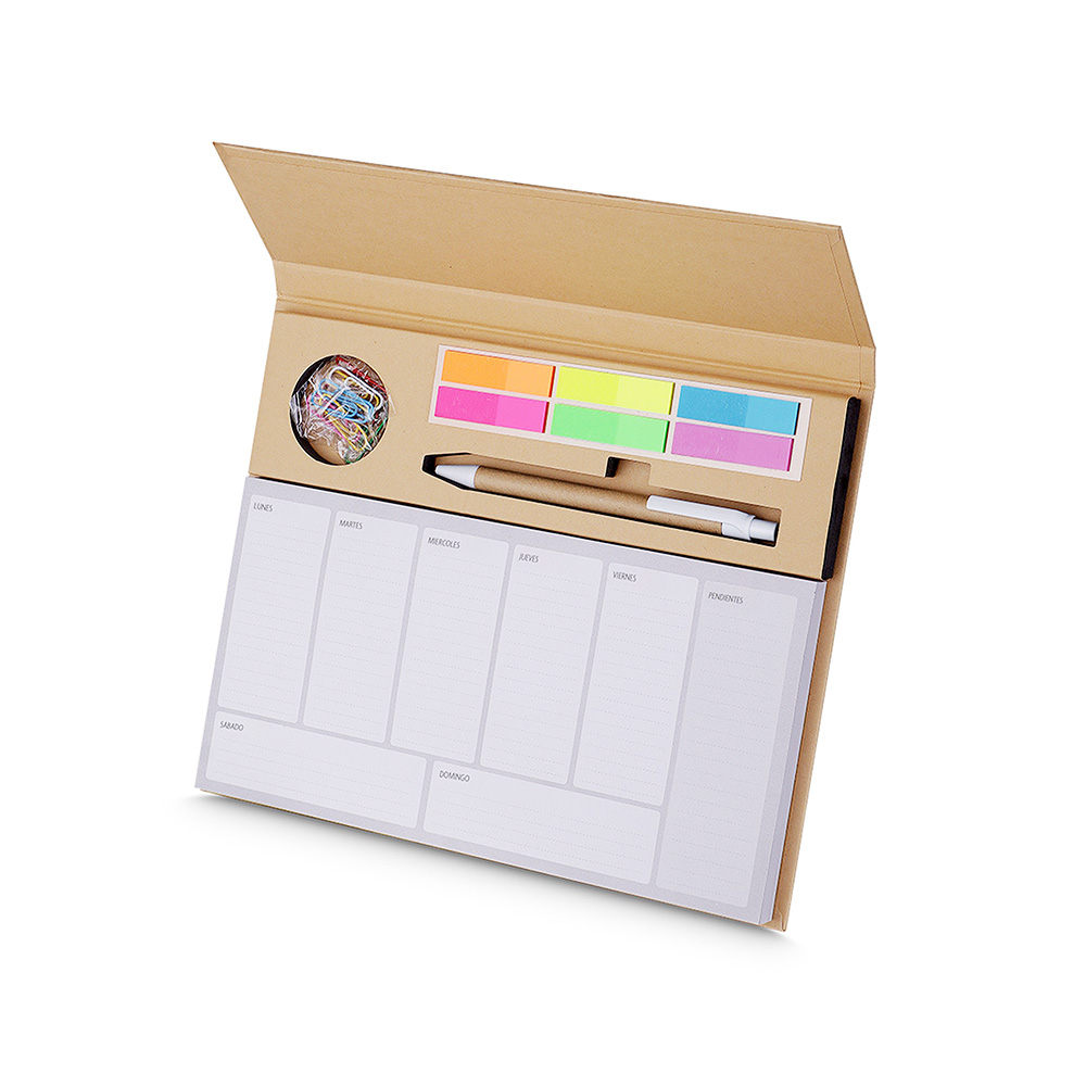 Mini caderno de papel kraft com planejamento semanal, foto 8