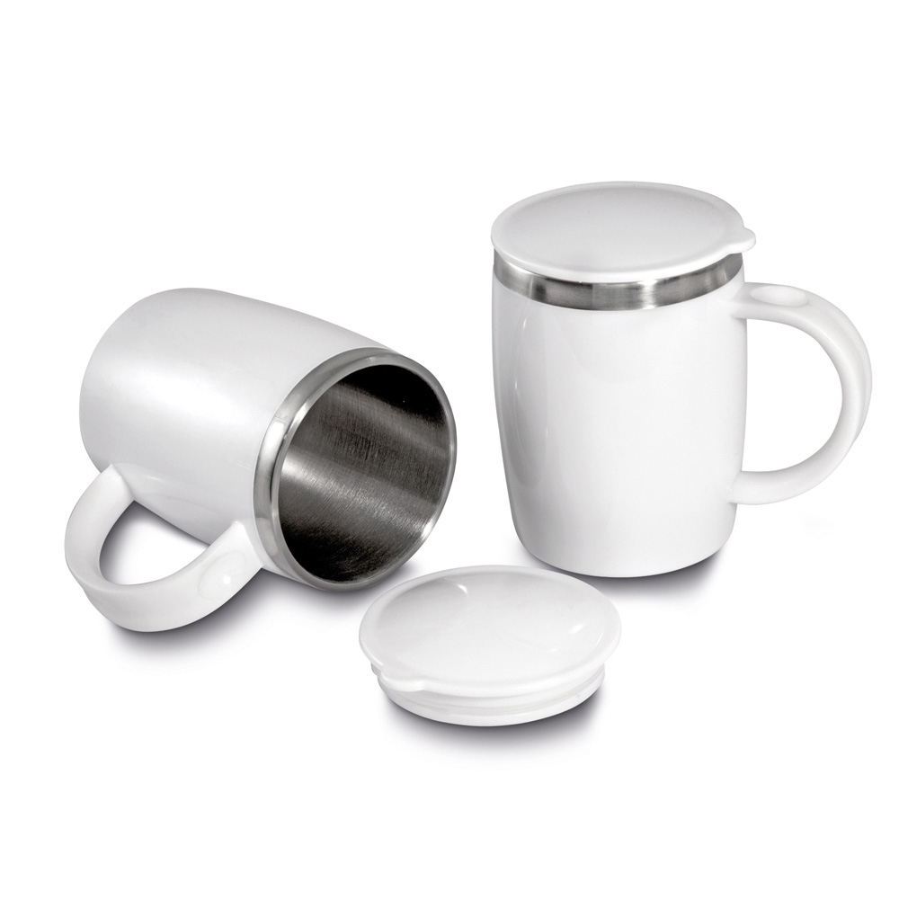 Caneca plástica PP 400 ml personalizada com a logo da empresa