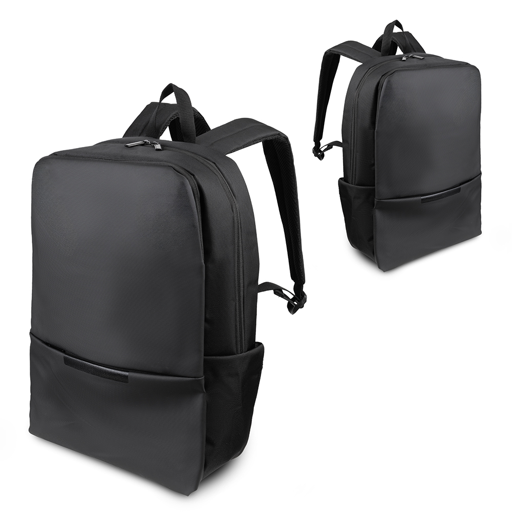 Mochila para notebook em poliéster 600D e PU com bolso frontal, foto 1