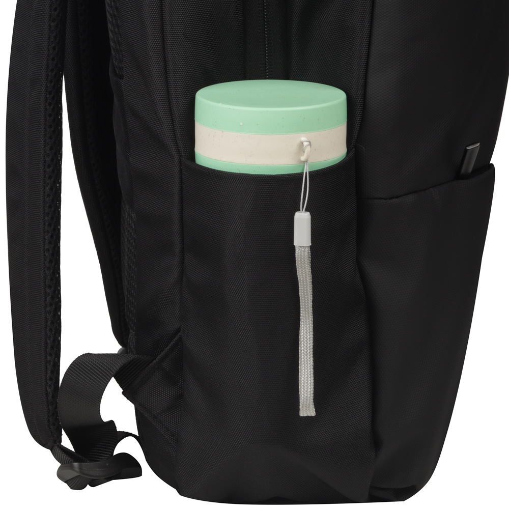 Mochila para notebook em poliéster 600D e PU com bolso frontal, foto 2