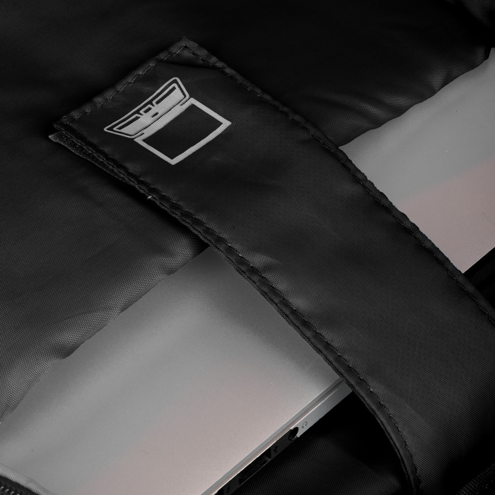 Mochila para notebook em poliéster 600D e PU com bolso frontal, foto 6