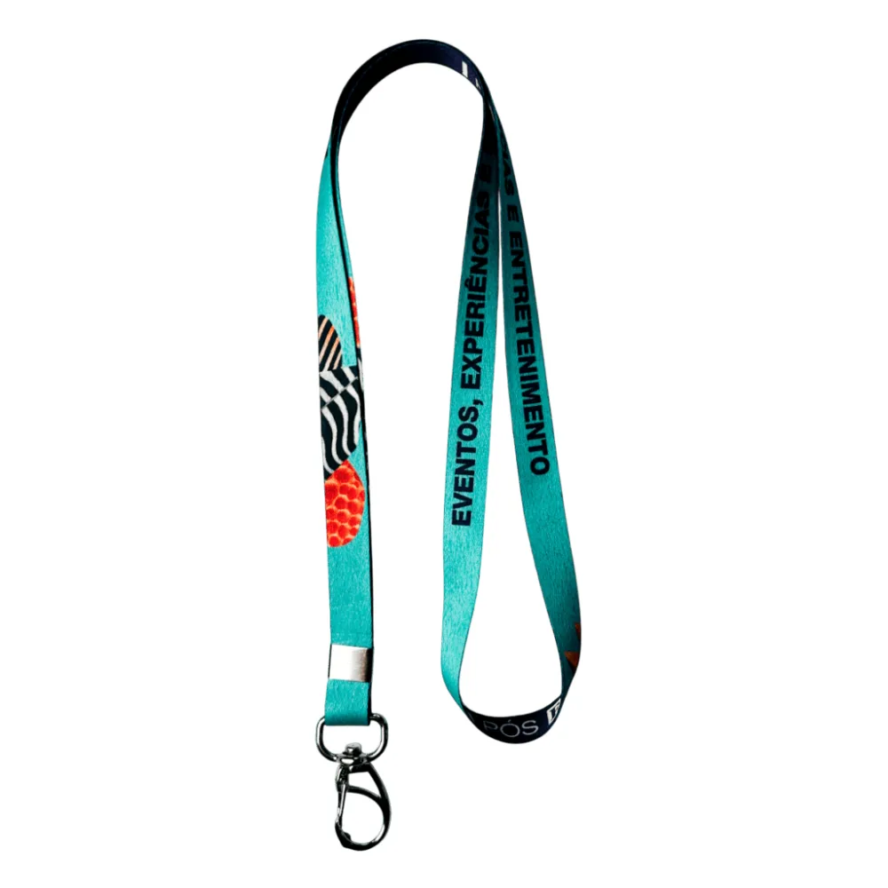 Cordão para crachá 12 mm personalizado com a logo da empresa