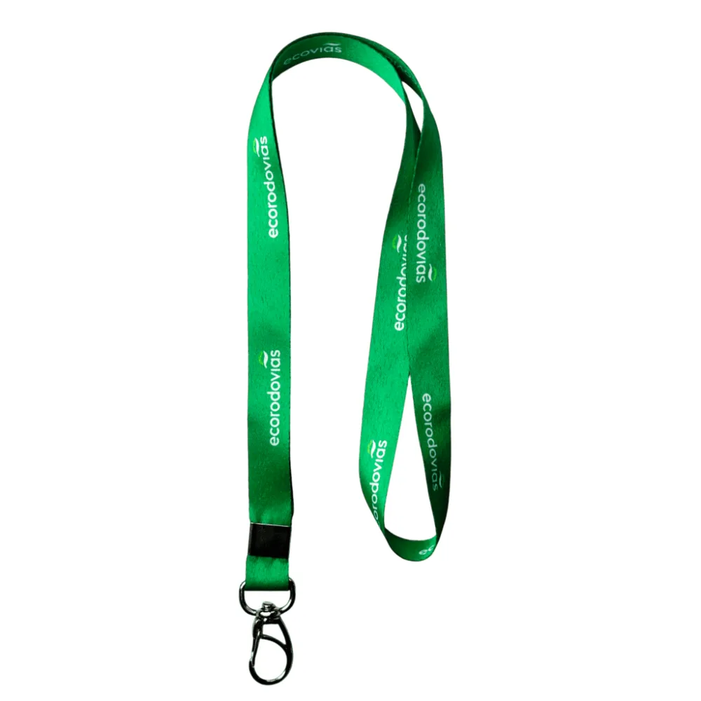 Cordão para crachá 15 mm personalizado com a logo da empresa
