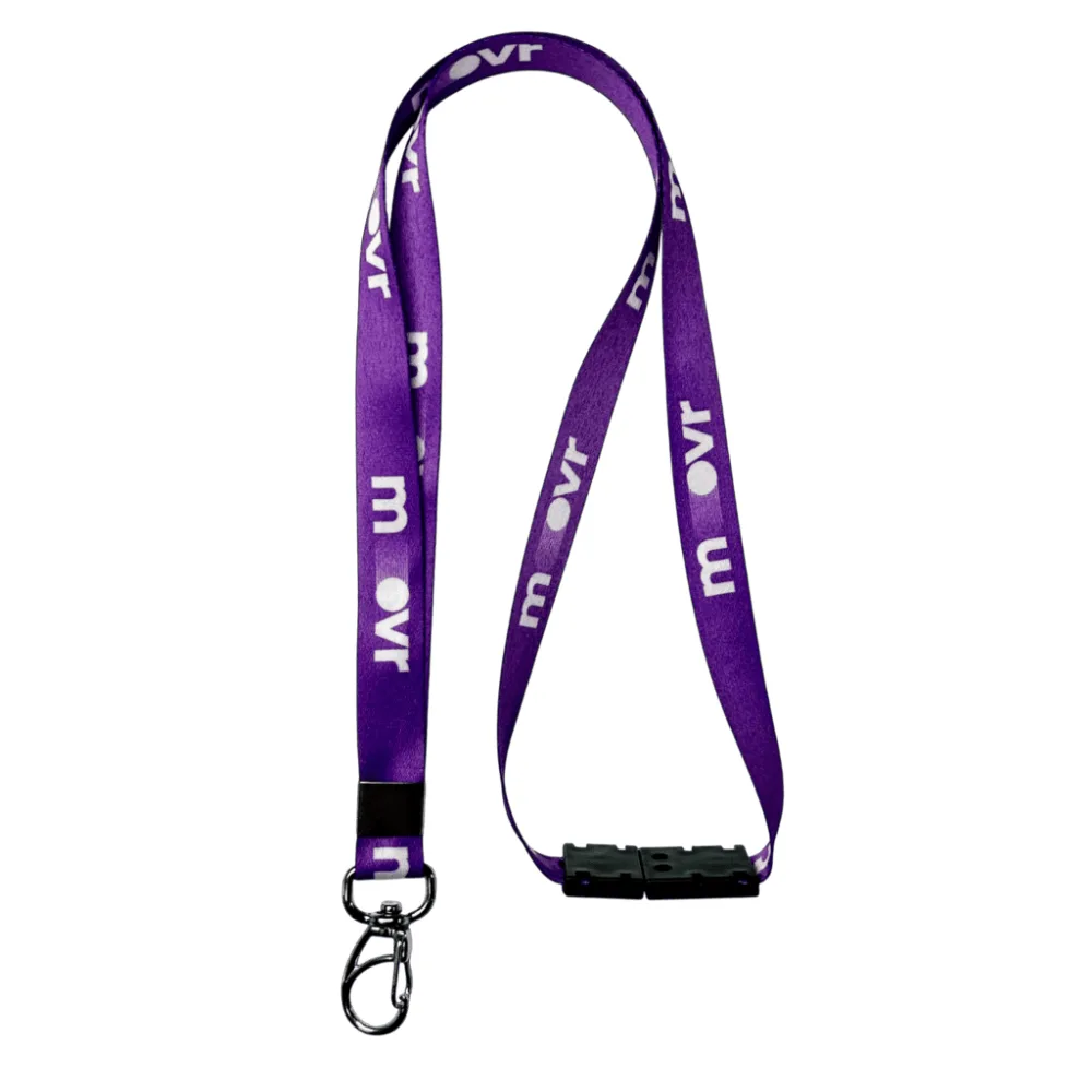 Cordão para crachá com trava de segurança 15 mm personalizado com a logo da empresa
