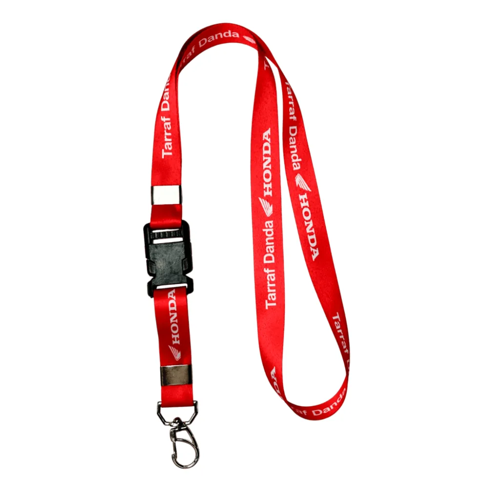 Cordão para crachá com trava de mochila 20 mm personalizado com a logo da empresa