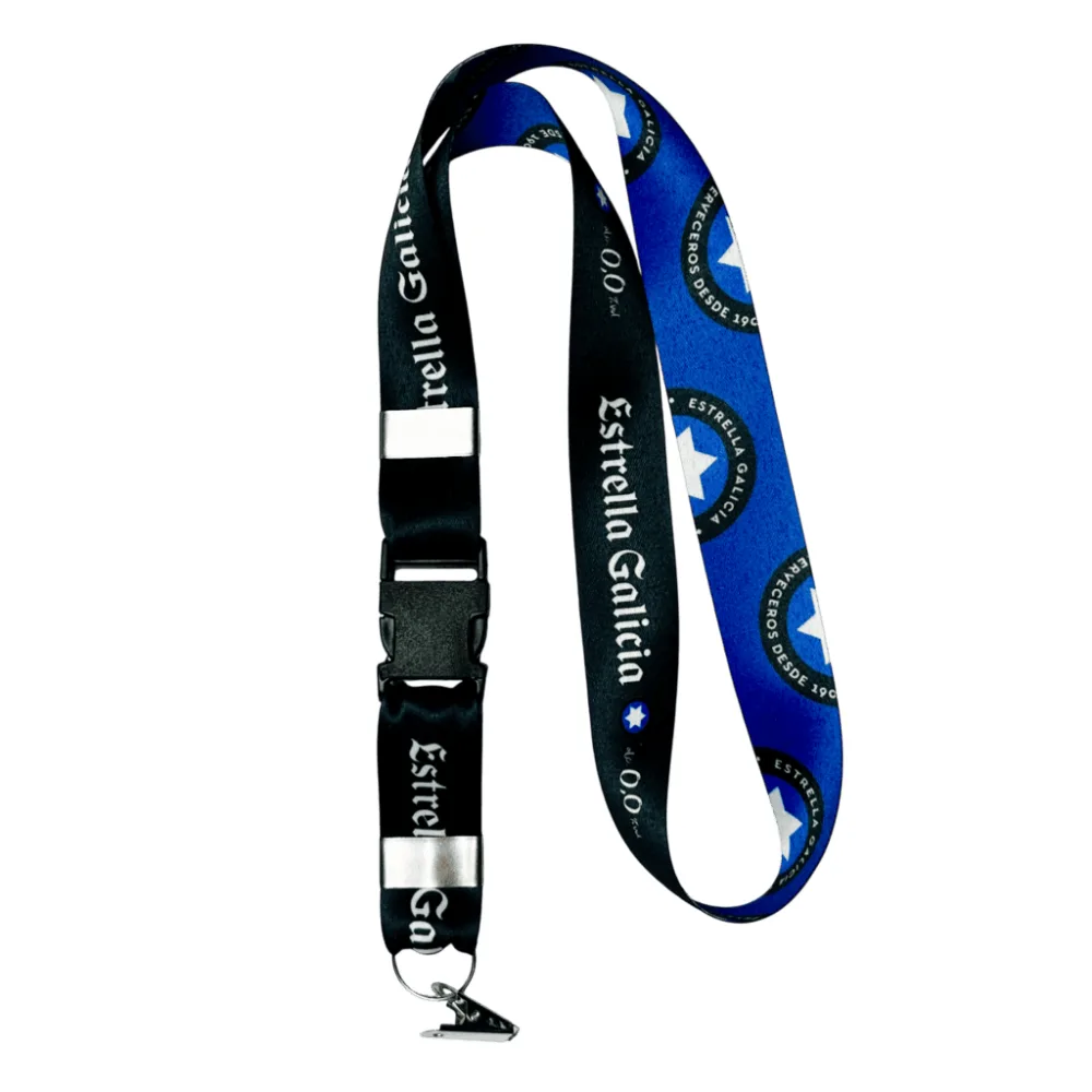 Cordão para crachá com trava de mochila 30 mm personalizado com a logo da empresa