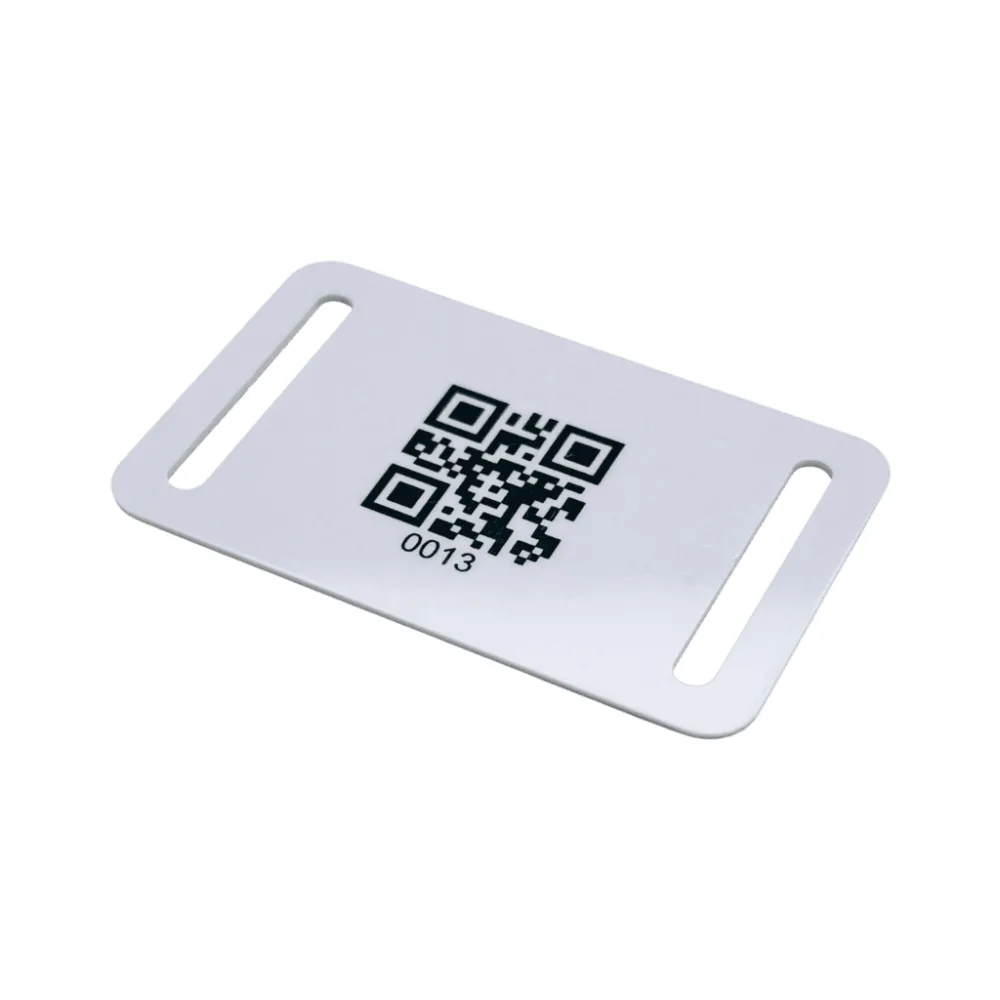 Plaquinha de PVC para pulseira 45 × 30 mm personalizada com a logo da empresa