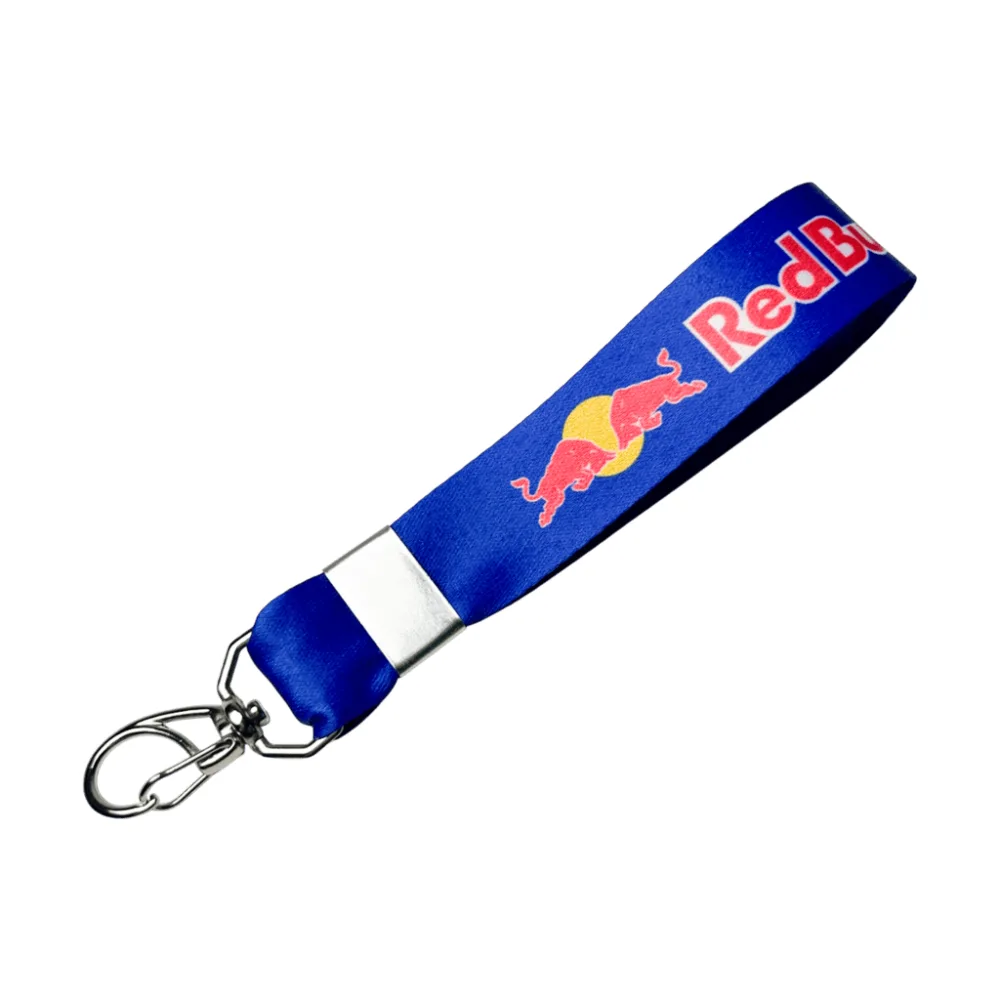 Chaveiro de fita com mosquete personalizado com a logo da empresa