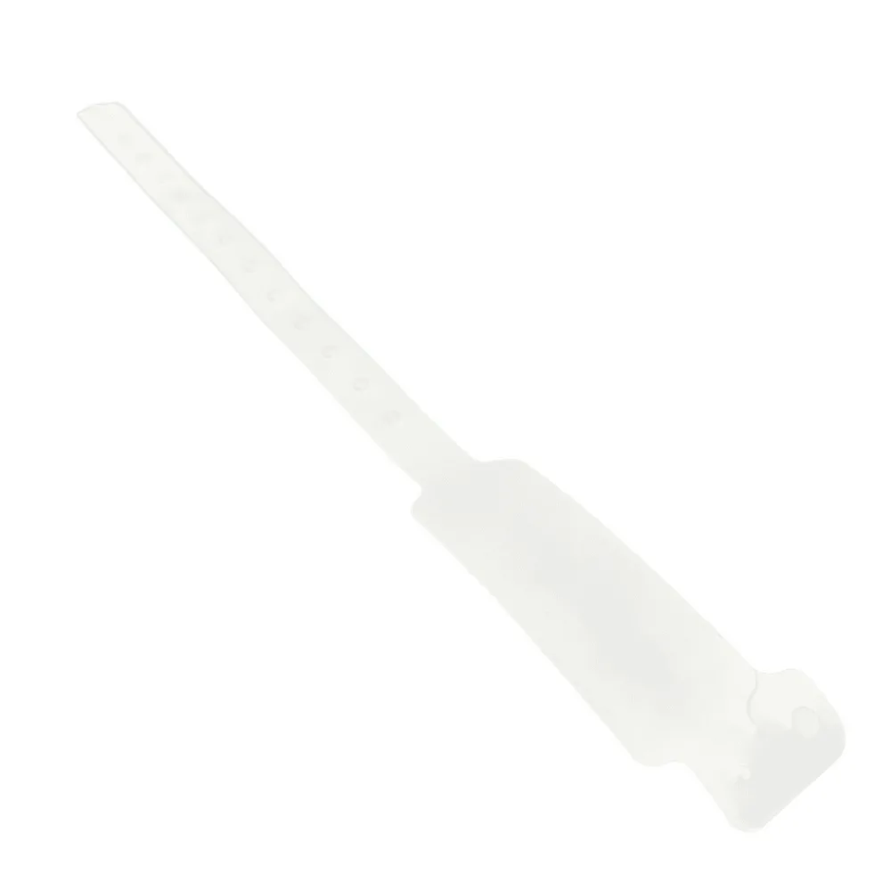 Pulseira de PVC com impressão na cor Branco, personalizada com a logo da empresa
