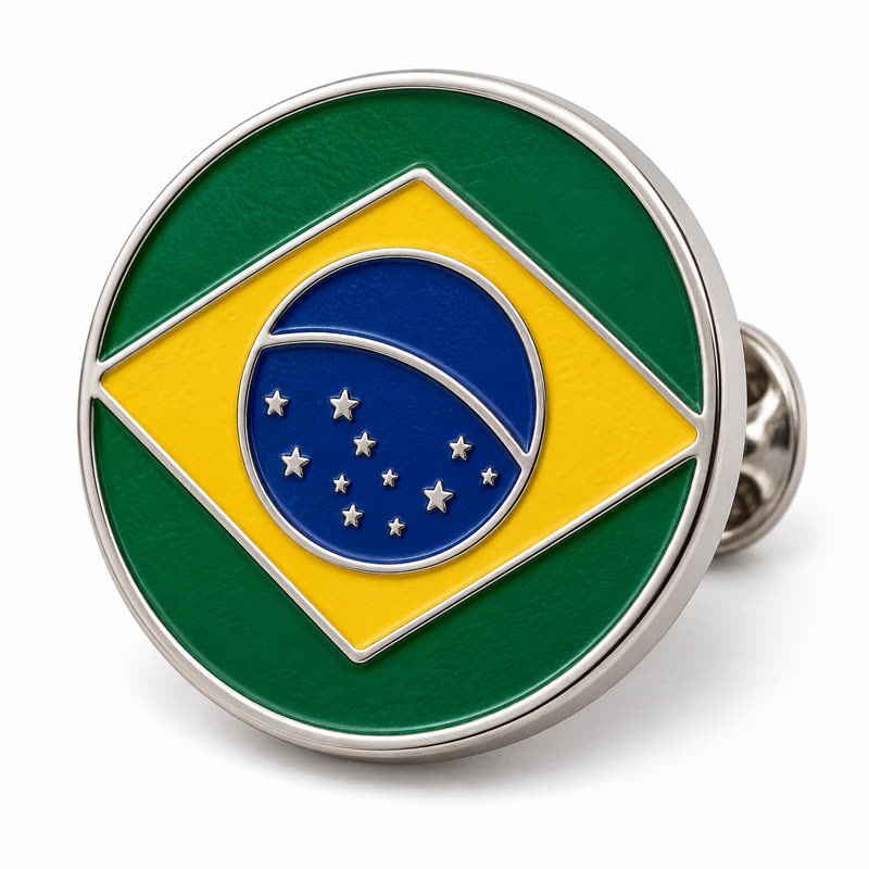 Pin de metal com a logo da empresa