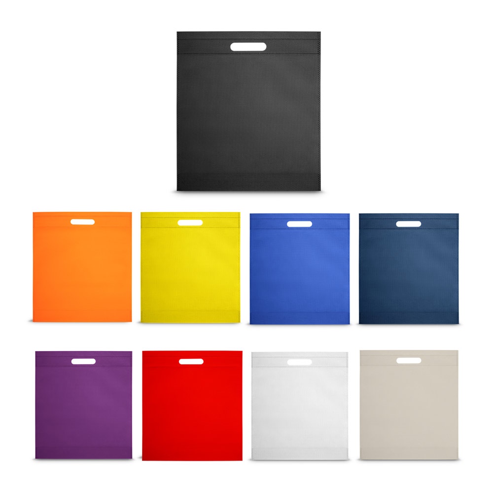 Sacola em non-woven (80 g/m²) termo-selado (35,5 x 39 x 8,5 cm) personalizada com a logo da empresa