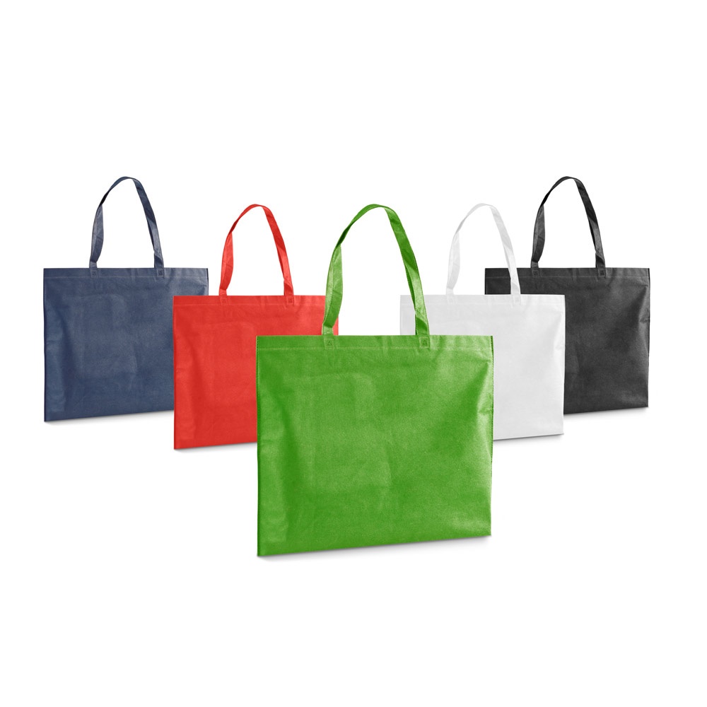 Sacola em non-woven (80 g/m²) termo-selado (48 x 38 x 8,5 cm) personalizada com a logo da empresa