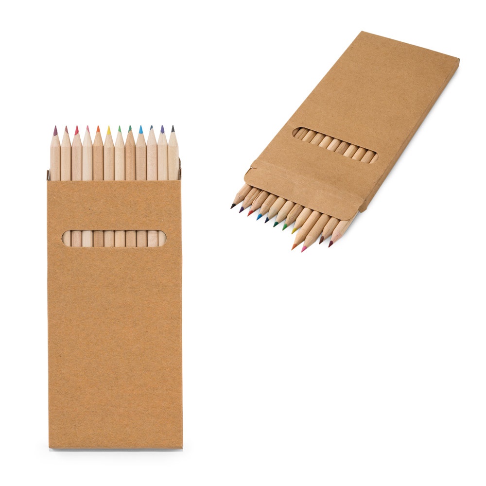 Caixa de cartão de papel kraft com 12 litrosápis de cor, foto 1