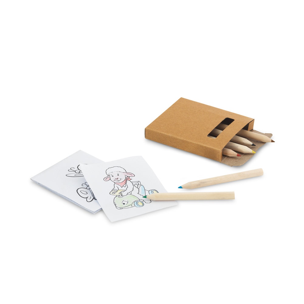 Kit para pintar em caixa de papel kraft reciclado personalizado com a logo da empresa