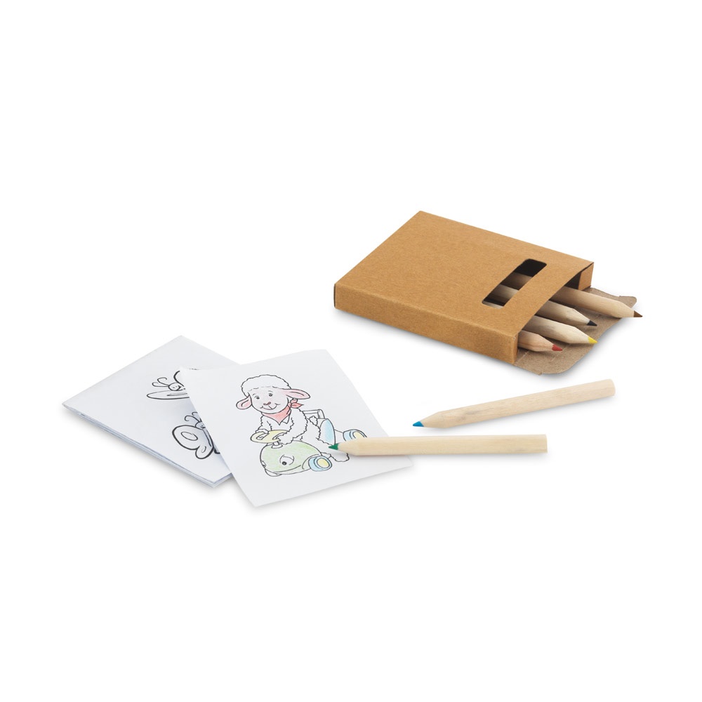 Kit para pintar em caixa de papel kraft reciclado na cor Natural, personalizado com a logo da empresa