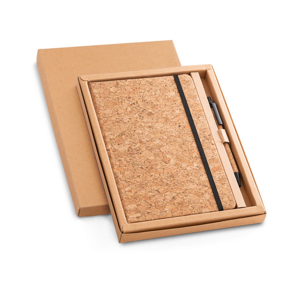 Conjunto de caderno A5 e caneta esferográfica em cortiça, foto 8