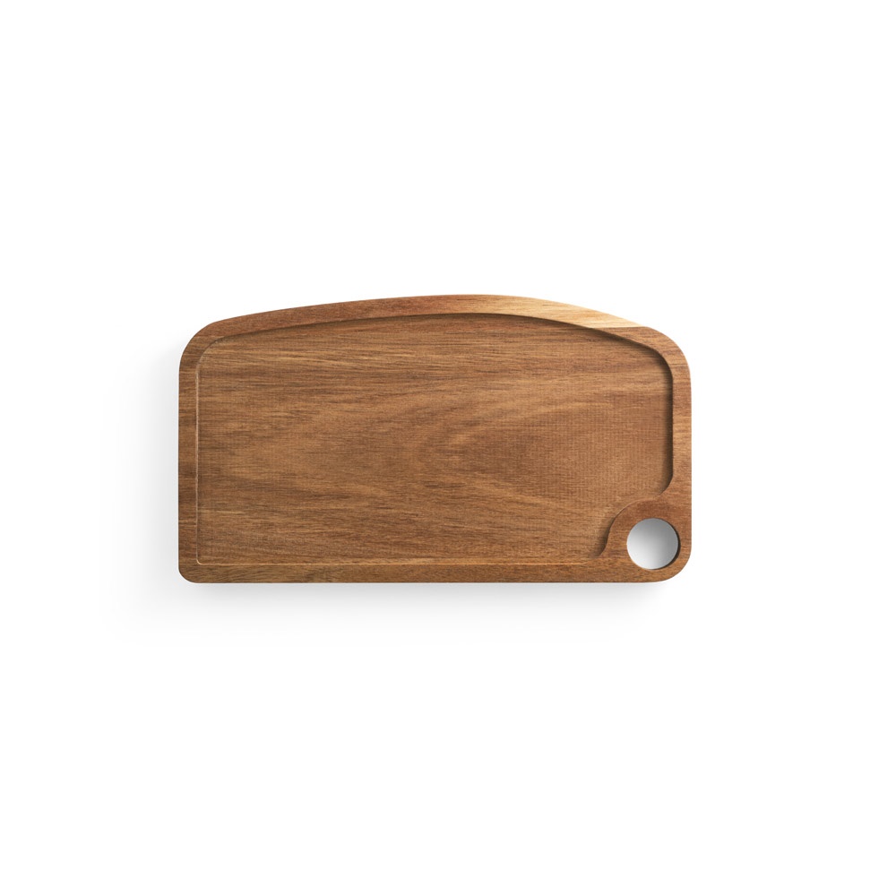 Tábua de madeira de acácia com um rebordo à volta da tábua, foto 5