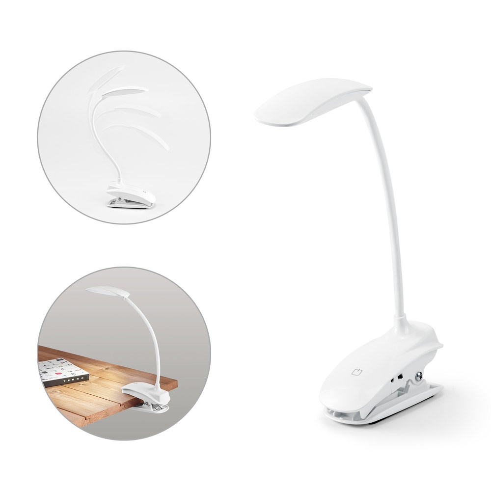Luminária de mesa portátil em ABS e com LED COB, foto 1