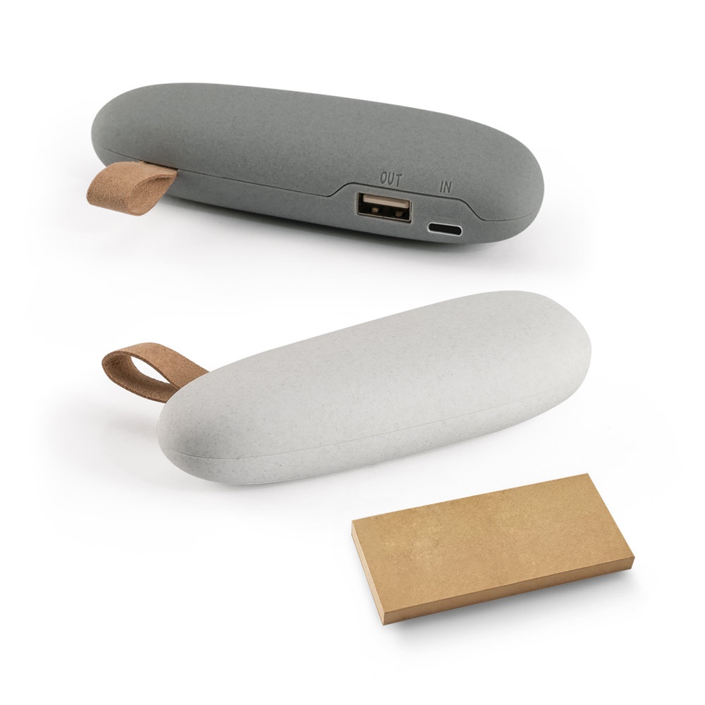 Bateria portátil em ABS (2.000 mAh) personalizada com a logo da empresa