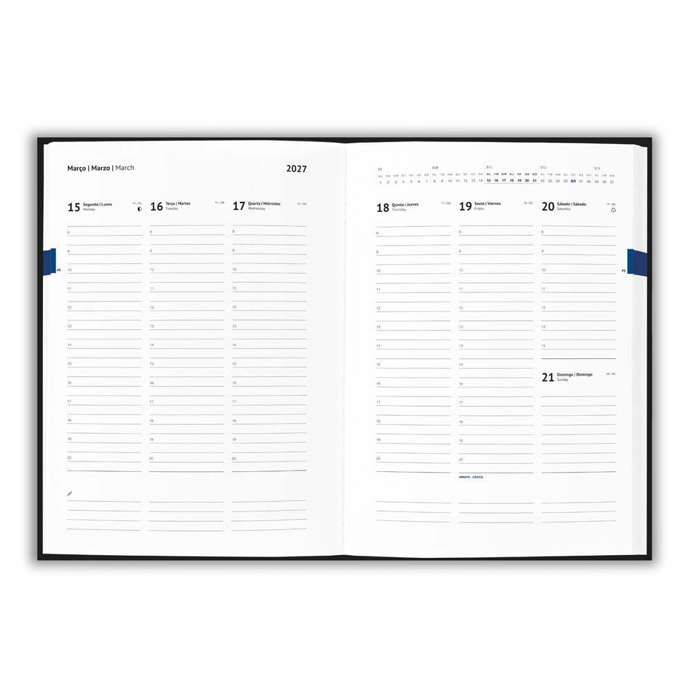 Agenda B5 em pele reciclada com porta-caneta, foto 3