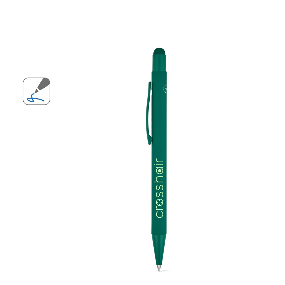 Caneta esferográfica com um design moderno em alumínio 100% reciclado, com acabamento mate, foto 1