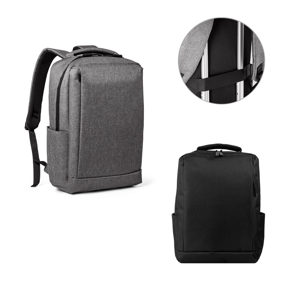 Mochila para notebook 15,6" 14 litros em 300D com 2 divisórias personalizada com a logo da empresa