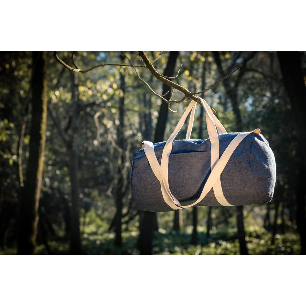 Sacola esportiva ou viagem em denim reciclado 25 litros (300 g/m²), foto 2
