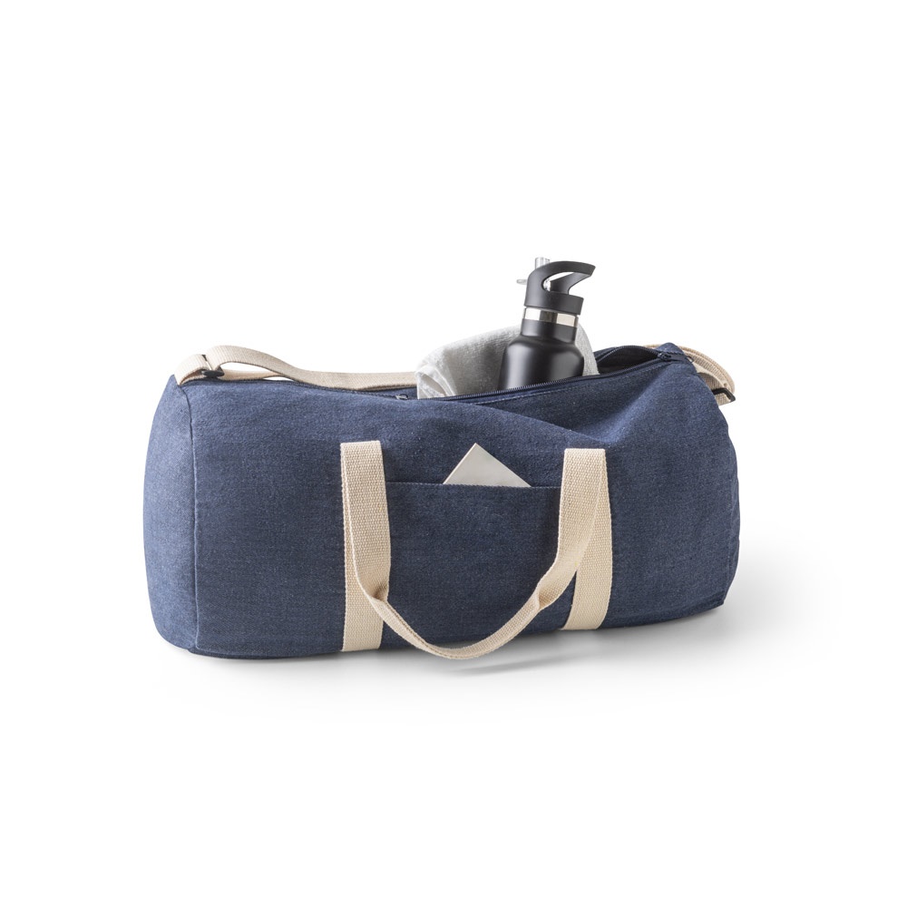 Sacola esportiva ou viagem em denim reciclado 25 litros (300 g/m²), foto 6