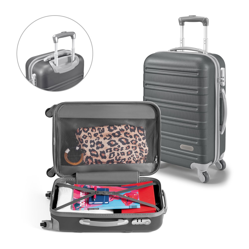 Mala de viagem executivo em ABS com interior forrado (36 litros) personalizada com a logo da empresa