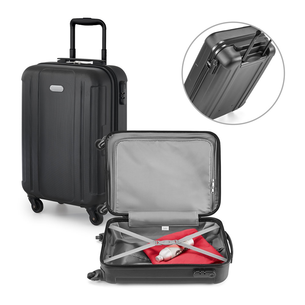 Mala de viagem executivo em ABS com interior forrado (31 litros) personalizada com a logo da empresa