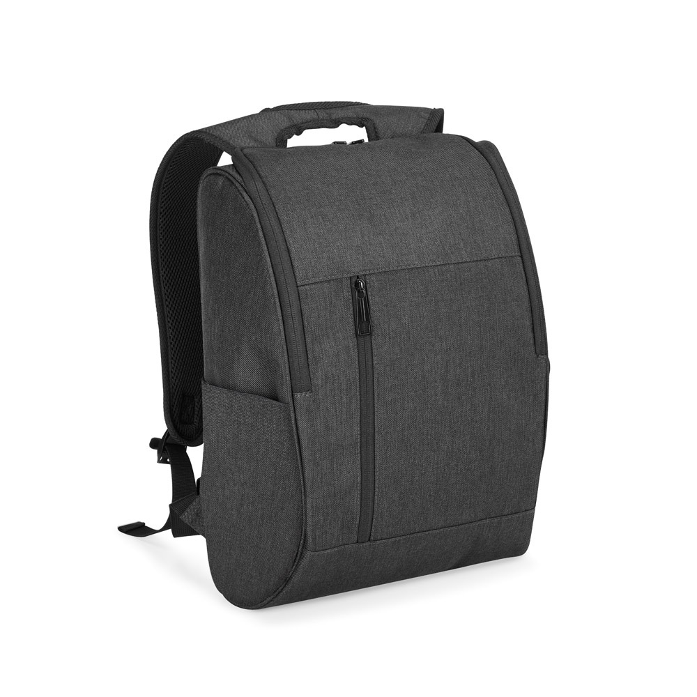 Mochila para notebook (15,6") em 600D de alta densidade (14 litros) na cor Cinza escuro, personalizada com a logo da empresa