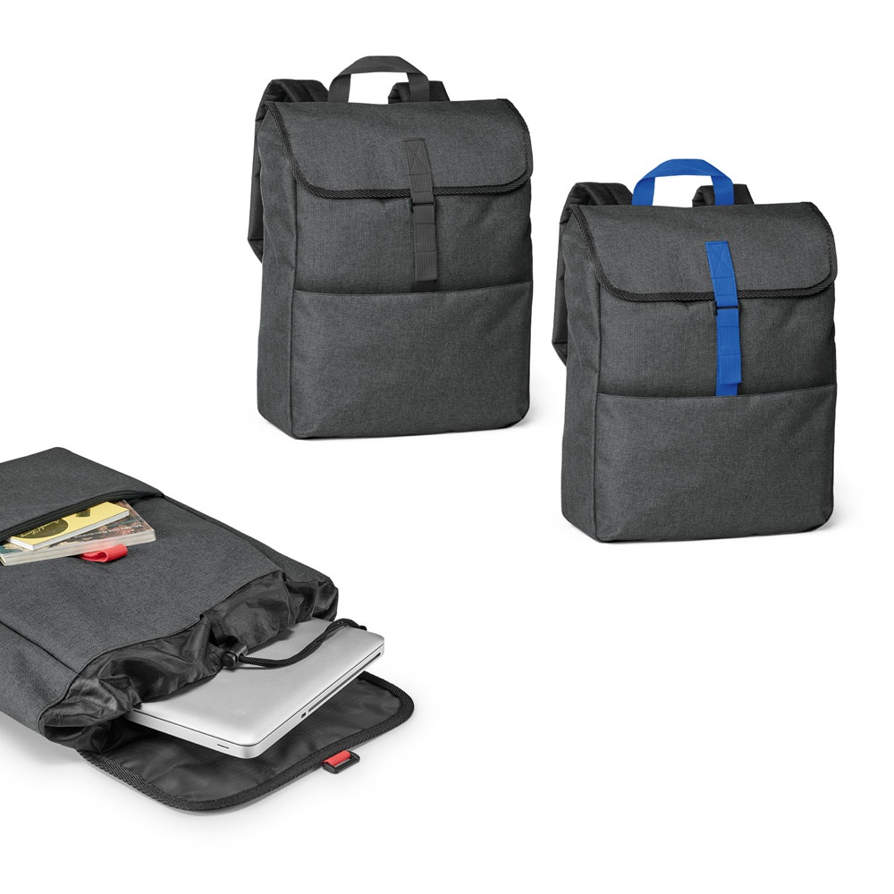 Mochila para notebook 15,6" em 600D 10 litros com bolso frontal personalizada com a logo da empresa