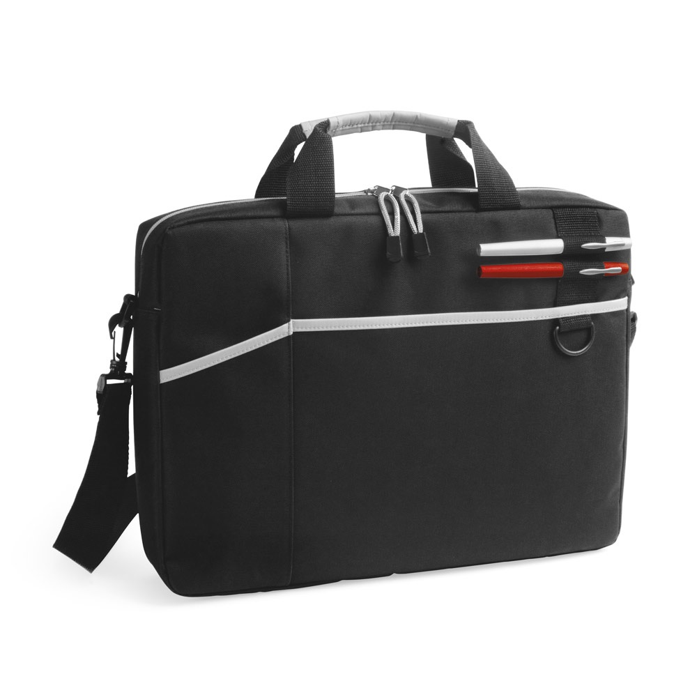 Pasta para notebook (15,6") em 600D com interior forrado e almofadado personalizada com a logo da empresa