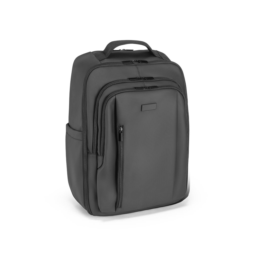 Mochila trolley 28 litros para notebook 17,3" em 900D na cor Preto, personalizada com a logo da empresa