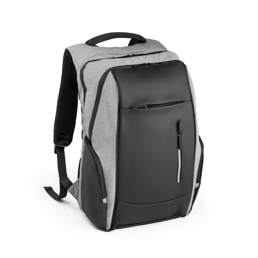 Mochila para notebook (17") em 900D e tarpaulin (30 litros) na cor Cinza claro, personalizada com a logo da empresa