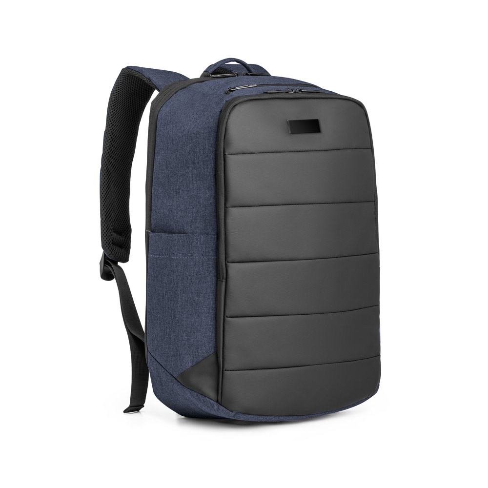 Mochila para notebook (17") em 300D de alta densidade (21 litros) personalizada com a logo da empresa, na cor azul