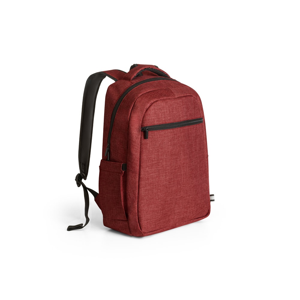 Mochila para notebook (15") em 600D de alta densidade (17 litros) personalizada com a logo da empresa, na cor vermelho