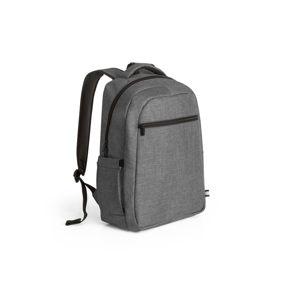 Mochila para notebook (15") em 600D de alta densidade (17 litros) na cor Cinza, personalizada com a logo da empresa
