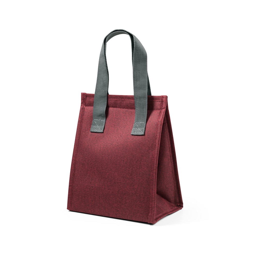 Bolsa térmica em 300D de alta densidade 2,5 litros na cor Vermelho, personalizada com a logo da empresa
