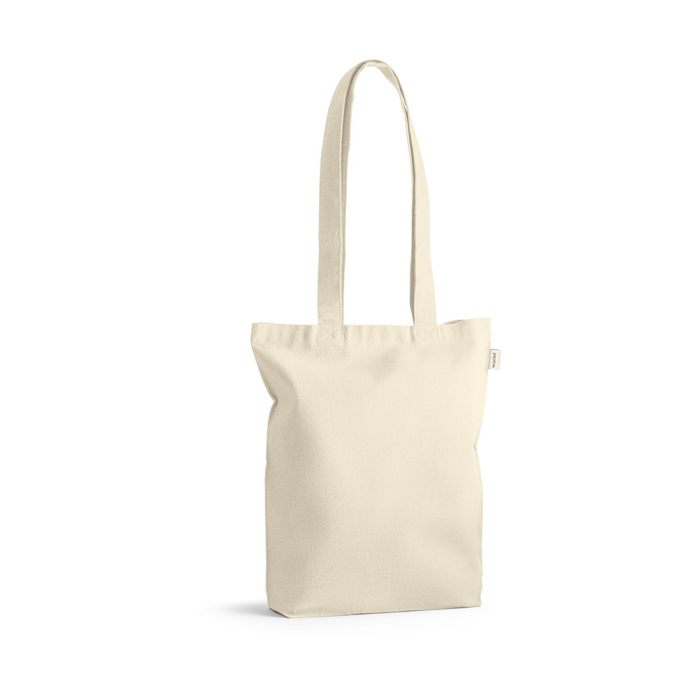 Sacola em 100% algodão reciclado (140 g/m²) personalizada com a logo da empresa