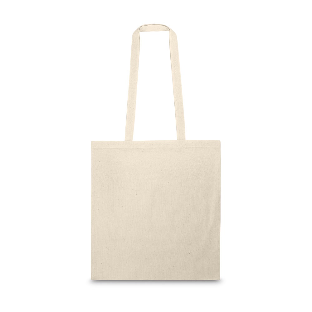 Sacola 100% algodão (100 g/m²) natural com alças de 75 cm personalizada com a logo da empresa