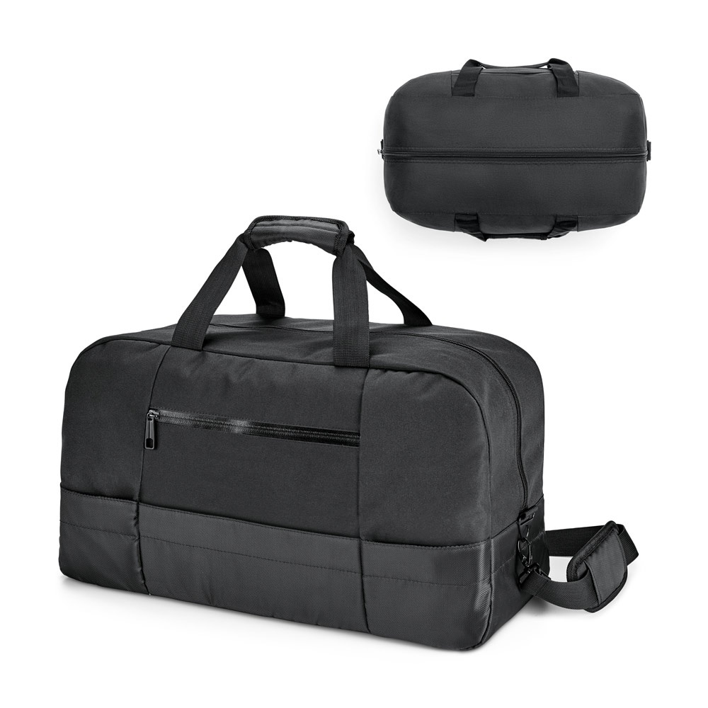 Bolsa esportiva executiva 30 litros em jacquard 840D e 300D personalizada com a logo da empresa