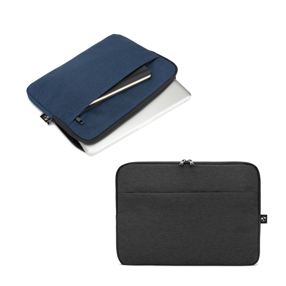 Pasta para notebook 14" em poliéster reciclado 600D personalizada com a logo da empresa