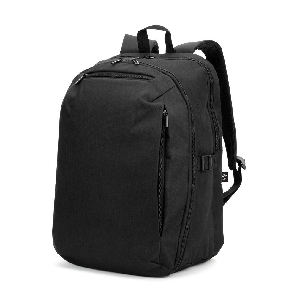 Mochila de abertura total 25 litros para notebook 16" em RPET 300D